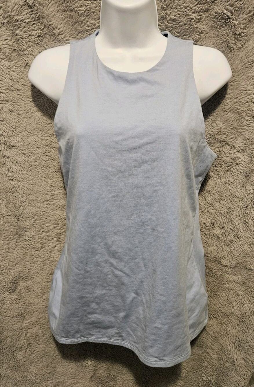 Express Top, Light Blue Sleeveless Tank, Womens Size M, Cotton/spandex Blend